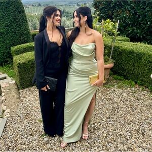 House of CB Adrienne Corset Dress-Sage Green